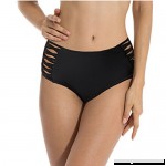Seafanny Women's High Waisted Bikini Bottom Strappy Swim Shorts Briefs Black B078KD4W72